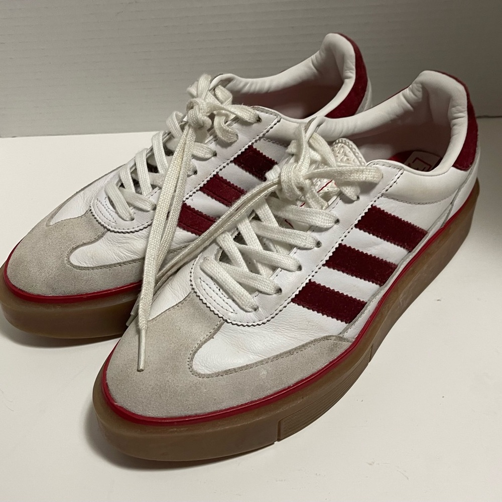 Adidas Originals White Red Sleek Super 72 Fashon Sneakers size 9